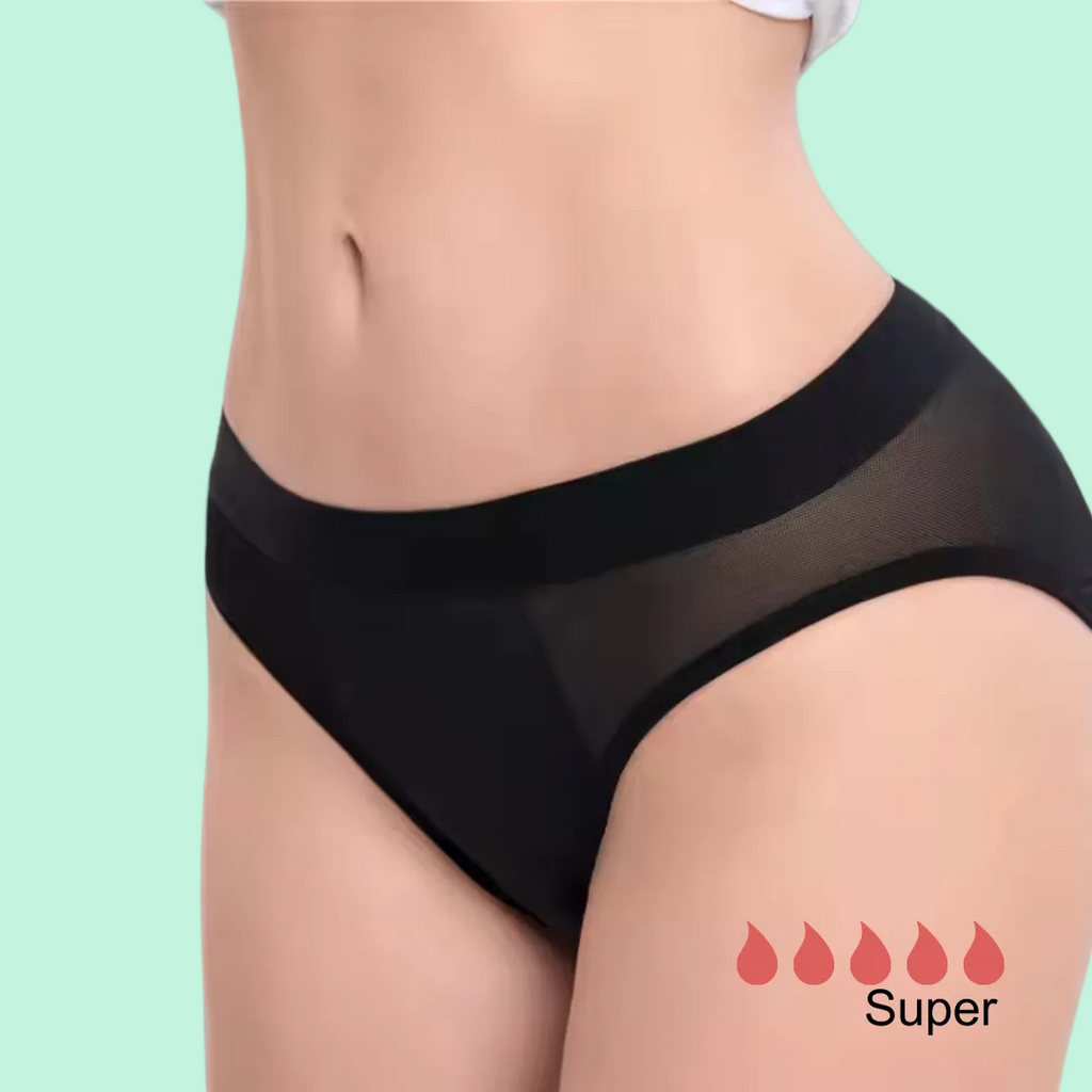 Bombacha menstrual con corte de pierna amplia | para flujo abundante, máxima absorción y confort emes