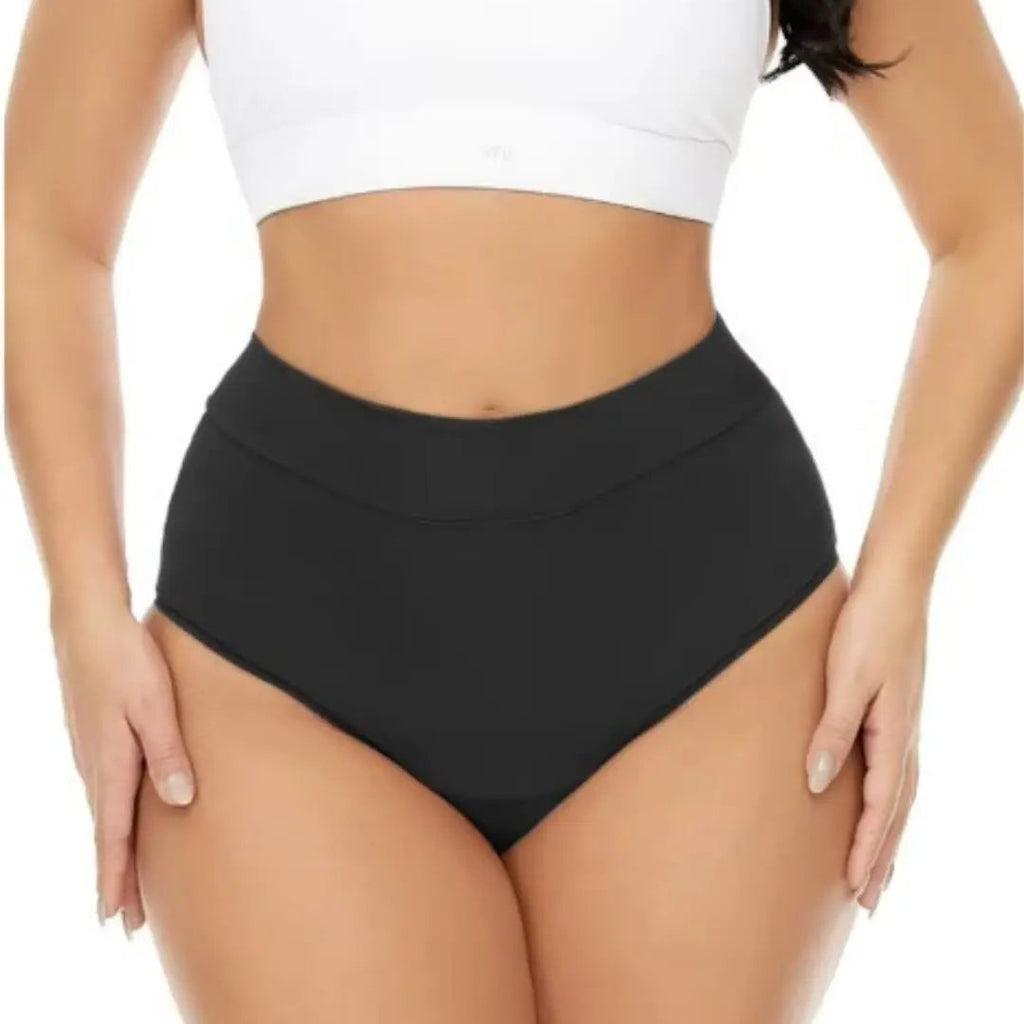 Bikini absorbente para menstruación y escapes | traje de baño menstrual tiro alto reutilizable