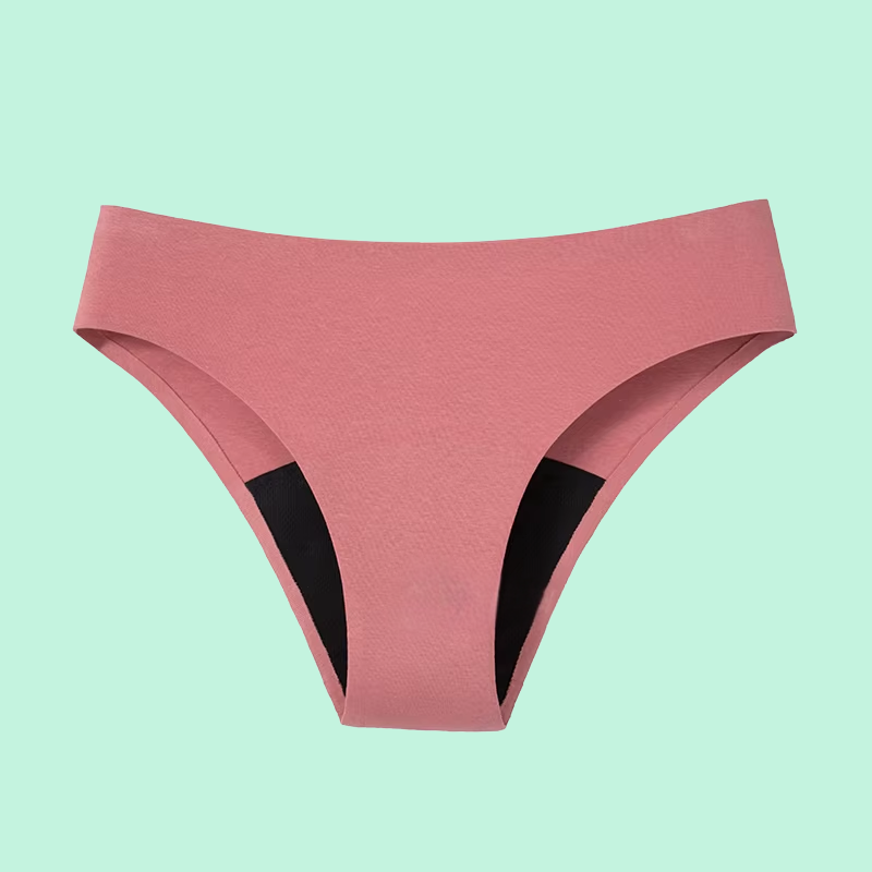 Vedetina menstrual absorbente sin costura tiro medio rosa viejo | emes