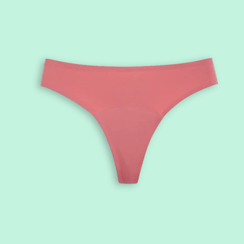 Tanga menstrual absorbente sin costuras rosa viejo emes