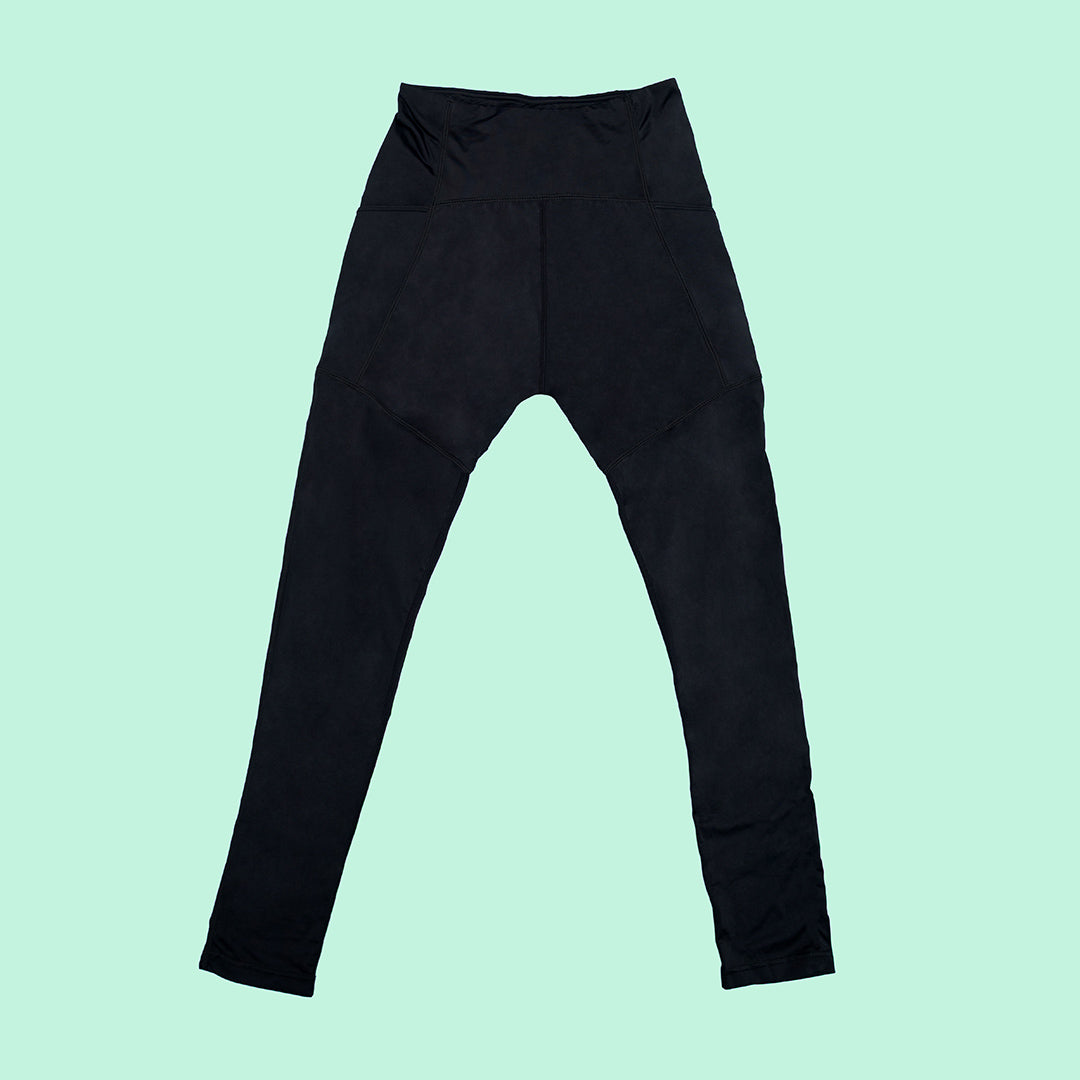 Calzas largas absorbentes deportivas con bolsillos - Yoga y Fitness | protección menstrual y fugas emes